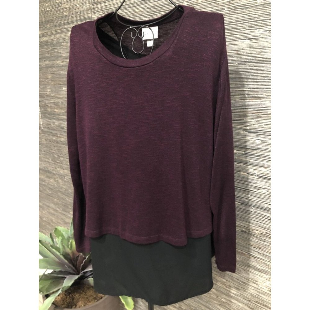 Ava And Viv Two In One Sweater/Blouse Long Sleeve